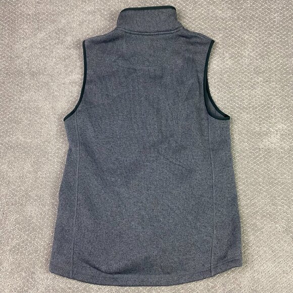 LL Bean Sweater Vest Men's Medium Tall Gray Fleece Full Zip 510174 Hiking - Picture 4 of 9